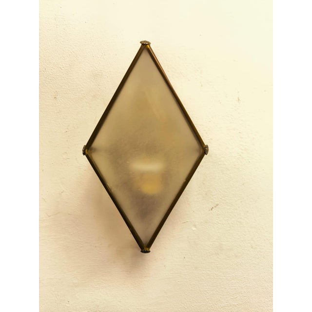 Vintage Brass Lantern with Glass, 1960s For Sale - Image 4 of 18