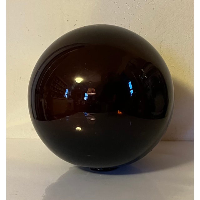 Antique 19th Century American Blown Glass Amber Witch's Ball For Sale - Image 14 of 18