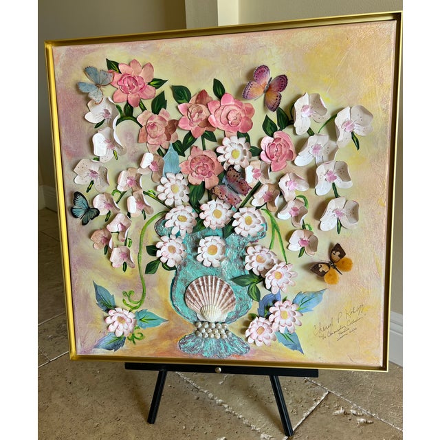Abstract Floral Relief Conservatory Collection, Four Seasons - “Warm Summer” - Designed by Cheryl P. Kohloff For Sale - Image 3 of 11