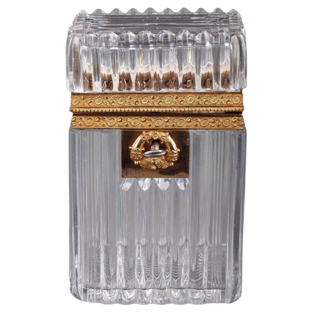 19th Century Cut Crystal Casket For Sale