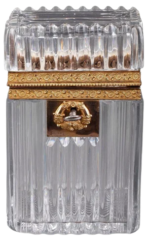 19th Century Cut Crystal Casket