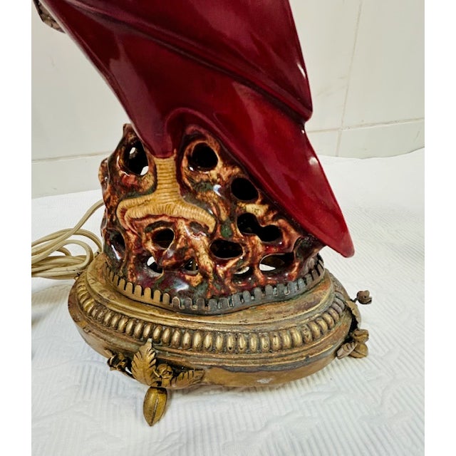 Early 19th Century A Large Pair of Chinoiserie Regency Exotic Opposing Heron Gilt-Bronze-Mounted & Porcelain Parrot Candelabra For Sale - Image 16 of 16