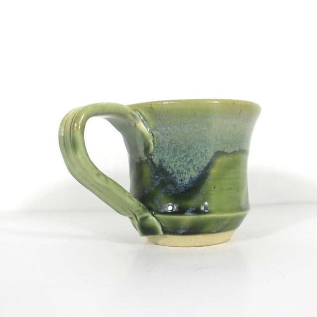 Vintage Signed Handmade Studio Pottery Coffee Mug For Sale - Image 6 of 10