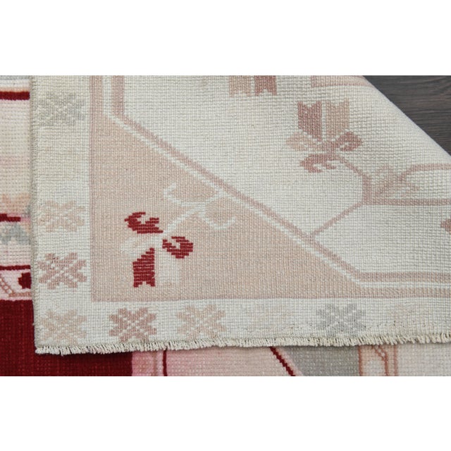 Textile 1970s Vintage Turkish Hand-Knotted Wool Cotton Beige Area Rug For Sale - Image 7 of 12