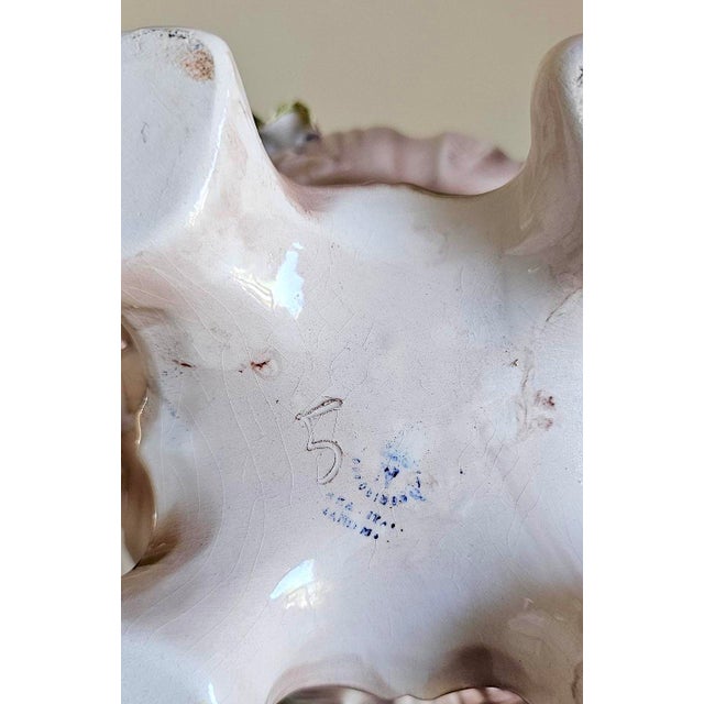 Vintage Italian Capodimonte Porcelain Floral Pitcher Ewer / Vase For Sale - Image 18 of 18