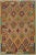 Modern Bohemian Kilim Hand-Woven Wool Rug -5'2" X 8'5" For Sale