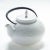 Mid Century Japanese Ceramic White Tea-Pot With Iron Handle For Sale - Image 4 of 12