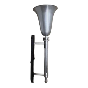 Large 30" Machine Age Spun Aluminum & Steel Torchiere Wall Sconce, 4 Available