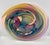 Geometric Design Hand-Crafted Studio Art Glass Bowl Platter Centerpiece Signed For Sale - Image 9 of 10