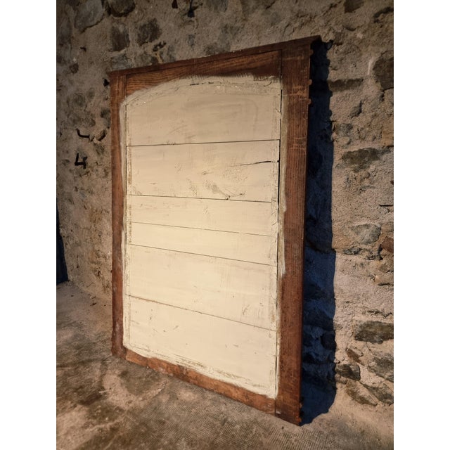 Antique French Oak Mirror with Beveled Glass, 1920s For Sale - Image 13 of 14