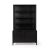 Wood Four Hands Hopkins Brushed Ebony Oak Veneer Large Contemporary Bookcase with Cabinets For Sale - Image 7 of 12