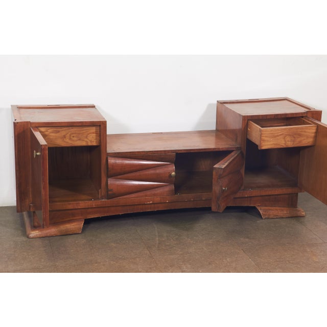 Mid-Century Modern Small Italian Art Deco Style Sideboard, 1940s For Sale - Image 3 of 12