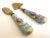 Brass Antique Early 1900's Neoclassical Hand Painted Floral Gilded Porcelain Brass Fish Serving Utensils - Set of 2 For Sale - Image 8 of 13