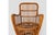 Wood Vintage Rattan Armchair with Goblet Structure and Arch Weave For Sale - Image 7 of 9