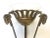Hollywood Regency Vintage Brass Rams Head Pedestal Stand With Glass Bowl Catchall For Sale - Image 3 of 9
