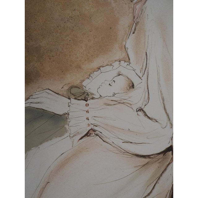 Bernard Charoy, Maternité, Douce sieste, Lithograph For Sale - Image 6 of 8