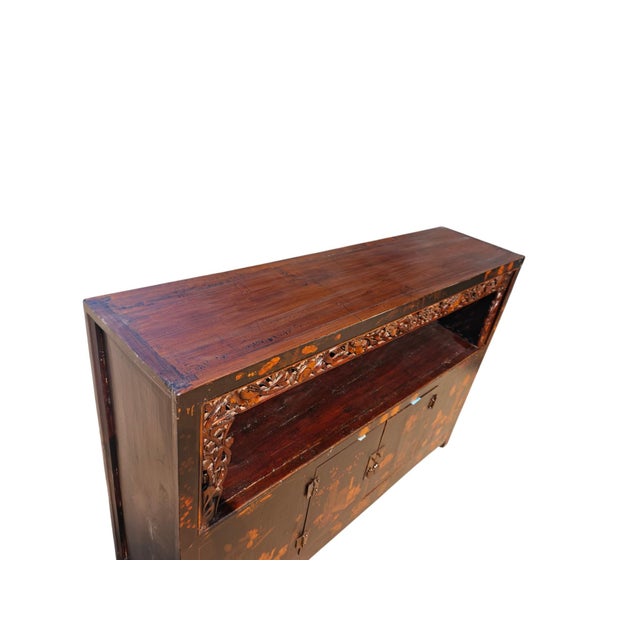Chinese Hand-Painted Display Cabinet For Sale - Image 3 of 5