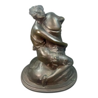 Austrian Bronze Sculpture "The Hugger" by Bruno Zach For Sale