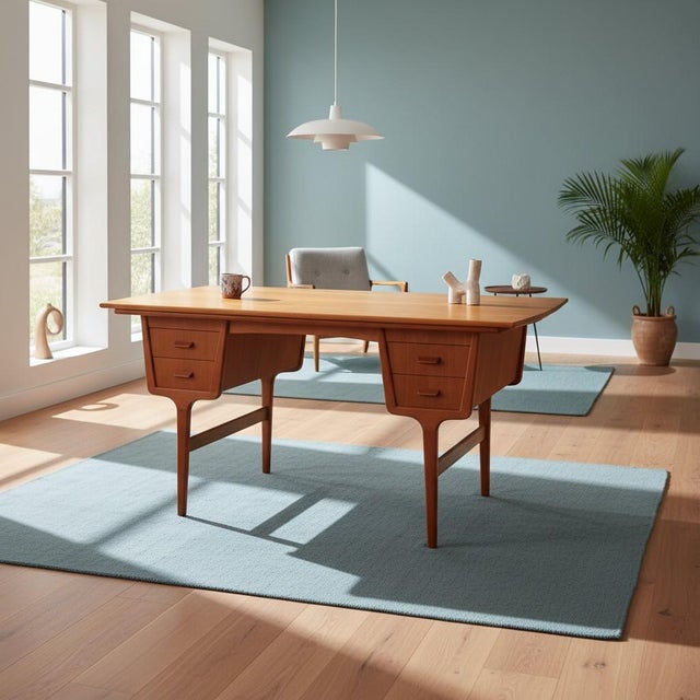 Extendable Desk in Teak by Carl Aage Skov for Munch Møbler, 1960s For Sale - Image 9 of 18