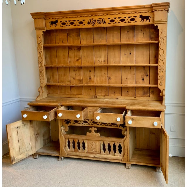 Late 1800’s Antique English Pine Sideboard and Hutch Chairish