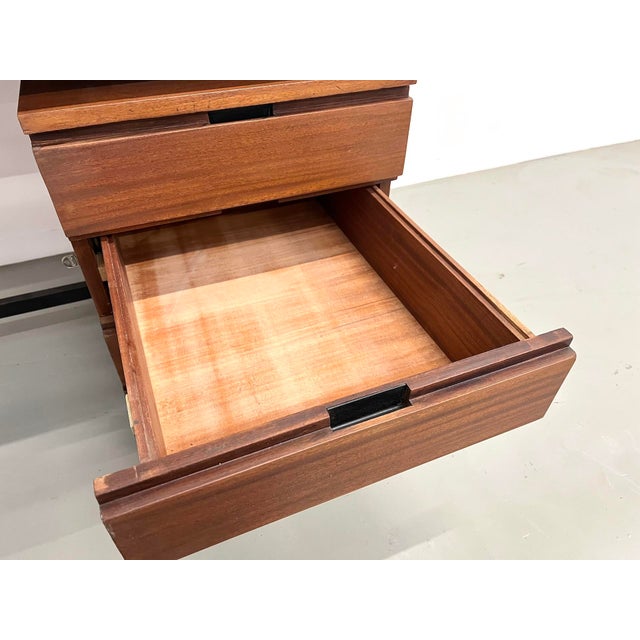 Desk in Teak and Lacquered Steel by Pierre Guariche, 1960s For Sale - Image 11 of 18