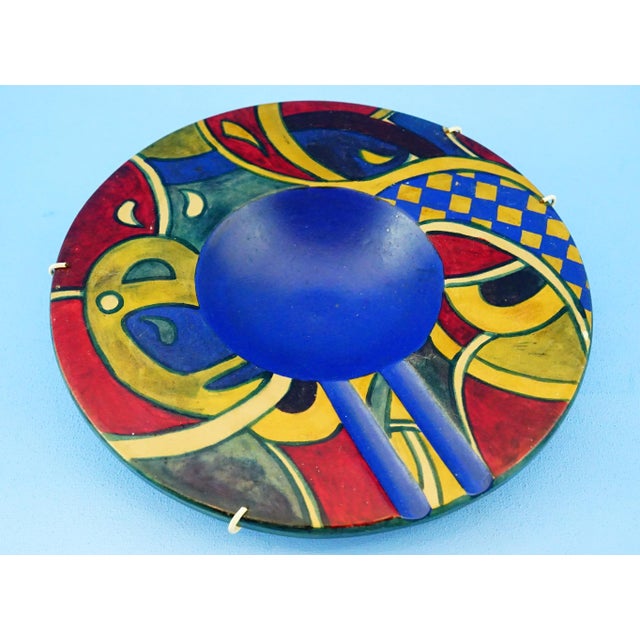 Large Vintage Terracotta Ashtray with Abstract Decoration, 1930s For Sale - Image 6 of 18