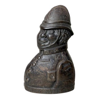 Rare Antique 2 Face Every Copper Helps Sydenham & McOustra Cast Iron Still Bank For Sale