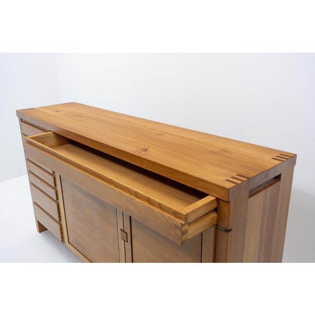 Vintage Elmwood Sideboard R13A by Pierre Chapo, 1980s For Sale - Image 14 of 17