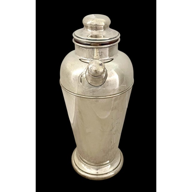Art Deco VTG Crescent Silverware MFG Co. Silver Plated Cocktail Shaker Art Deco For Sale - Image 3 of 8