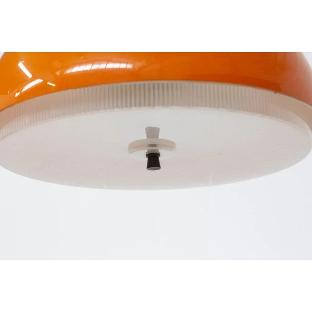 Stilnovo Space Age Brass and Painted Aluminium Ceiling Lamp from Stilnovo, 1970s For Sale - Image 4 of 6