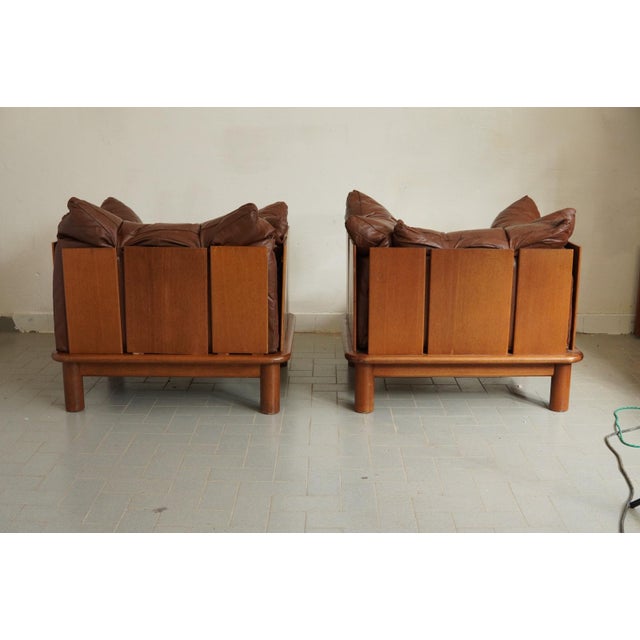 Brutalist Lounge Chairs by Jonathan De Pas for Poltronova, 1970s, Set of 2, in Very Good conditions. Designed 1970 to 1979...