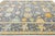 Blue Modern Hand-Knotted Oushak Style Wool Rug in Slate Blue, Ochre & Pastel Accents For Sale - Image 8 of 11