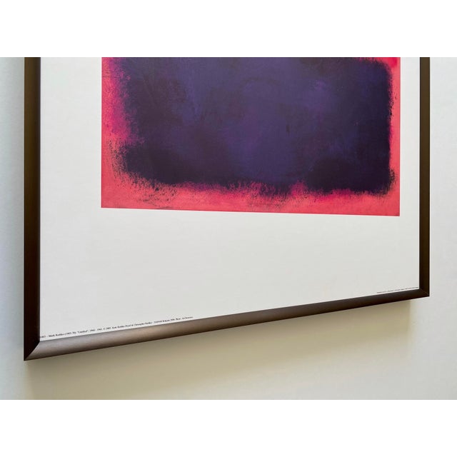 Mark Rothko Vintage Abstract Expressionist Lithograph Print Framed Modernist Fine Art Poster " Untitled " 1960-1961 For Sale - Image 9 of 16