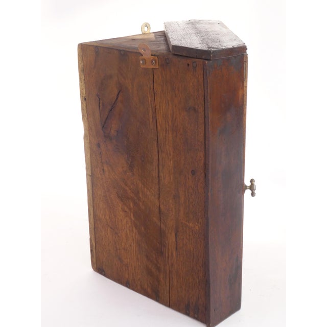 Antique Dutch Folk Art Wooden Corner Cabinet, 1920s For Sale - Image 3 of 10