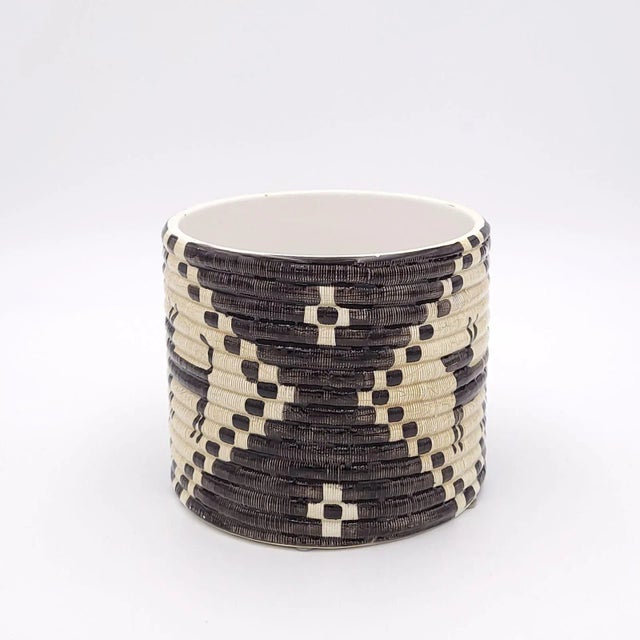 Ceramic Set of Three Vintage Cachepots Inspired by Indian Design, Circa 1970 For Sale - Image 7 of 12