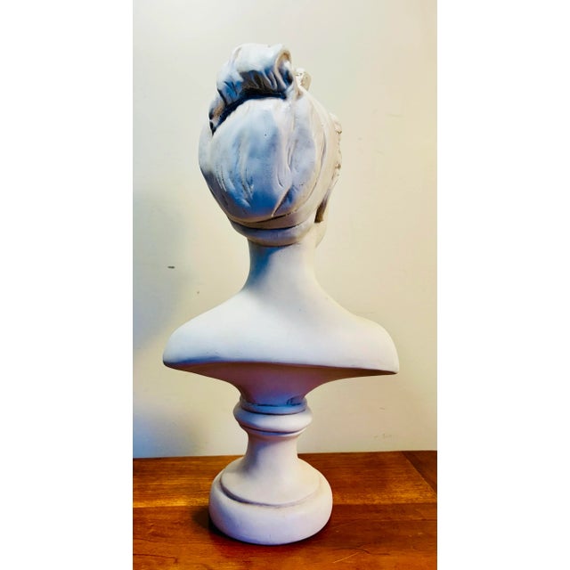 1960s Vintage Classic Plaster Bust of a Young Woman For Sale - Image 5 of 8