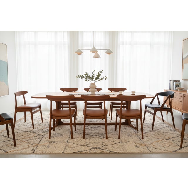 Model 60 Chairs in Teak and Leather by Henning Kjærnulf for Bruno Hansen, 1950s, Set of 4 For Sale - Image 18 of 18