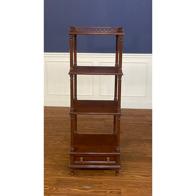 This traditional mahogany Etagere is made by Leighton Hall Furniture. It is ideal for storage or display in the living...