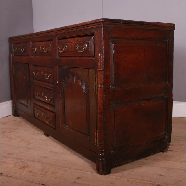 English Oak Dresser Base, 1740s For Sale - Image 6 of 11