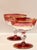 Early 20th Century Cranberry Glass Champagne Saucers- A Pair For Sale - Image 4 of 8