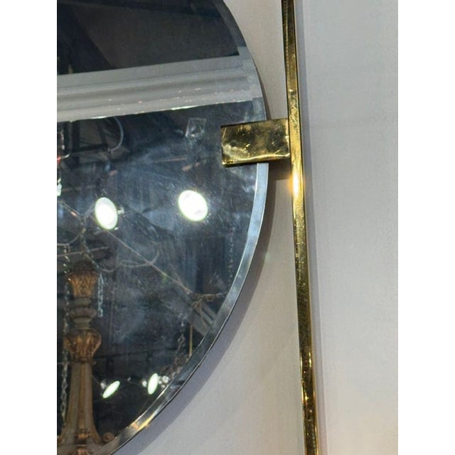 Italian Modern Brass Frame Mirrors For Sale In Dallas - Image 6 of 7