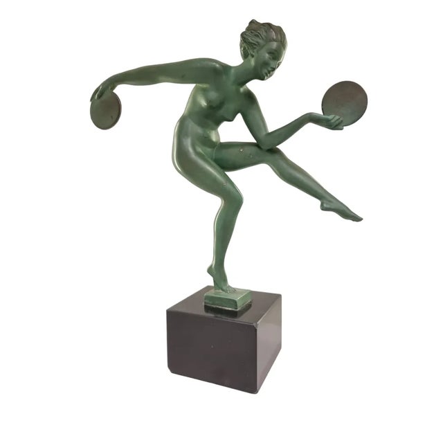 Art Deco Danseuse Paienne Figurine by Derenne for Max Le Verrier, France, 1920s For Sale - Image 9 of 9