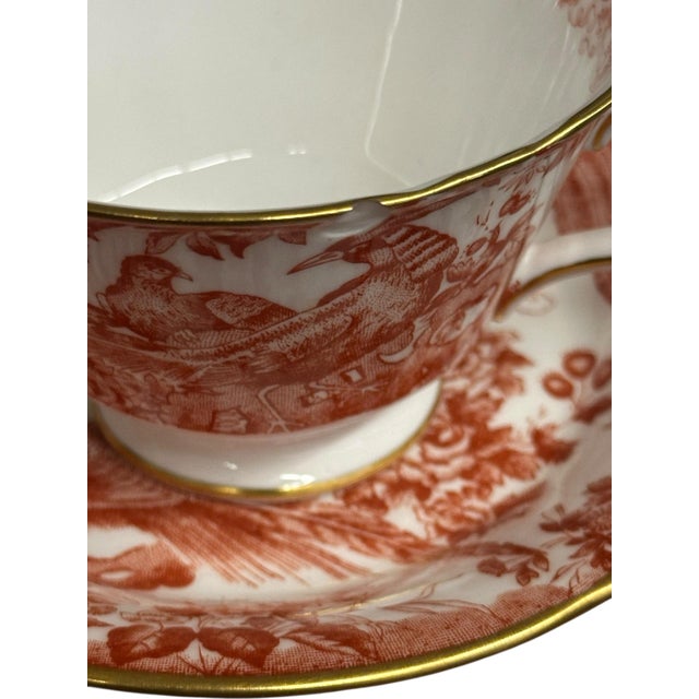 Late 20th Century Royal Crown Derby “Red Aves” Extensive Dinner & Tea Service — 64 Pieces For Sale - Image 17 of 17