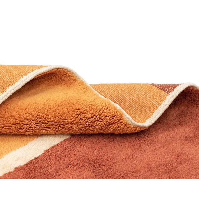 Contemporary Hand-Knotted Wool Rug by Azele Studio For Sale - Image 3 of 12