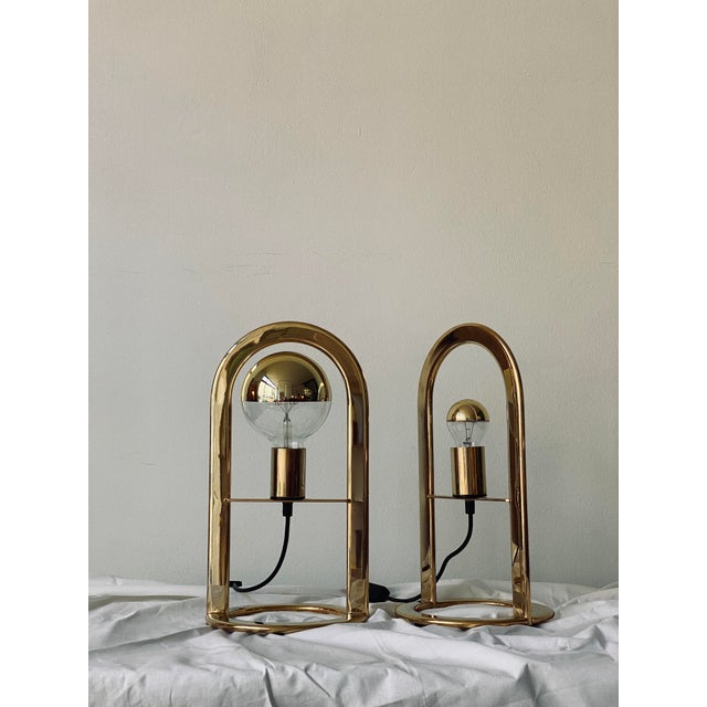 Golden Arco 40 Table Lamp from VD, Germany, Set of 2 For Sale - Image 10 of 15