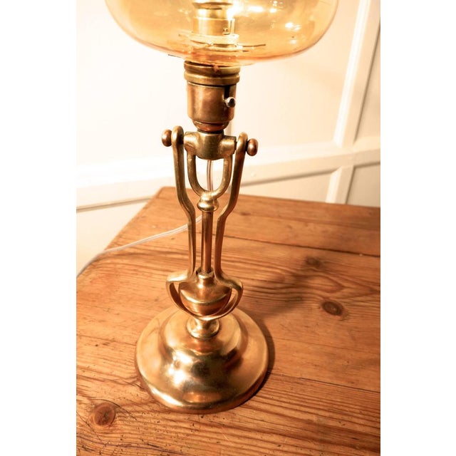 Boho Chic Brass Gimbal Ships Table Lamp, 1920s For Sale - Image 3 of 6