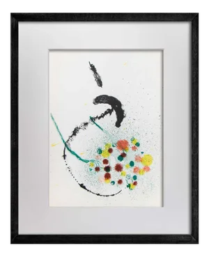 Joan Miro Lithograph Original in Color, Cat. Ref (C83) 1963 W/Custom Frame