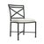 Brown Jordan Venetian Side Chair in Black Jade with Sea Salt and Castaway Welt Cushions For Sale