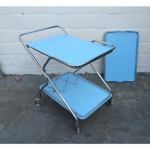 Trolley Bar Cart with Removeable Serving Tray from Torck, Belgium, 1960s For Sale - Image 6 of 12