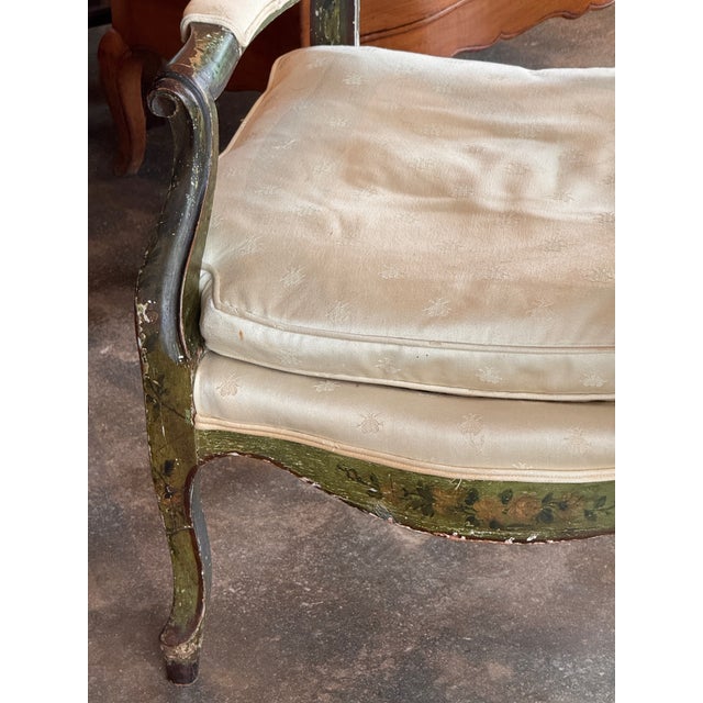 Italian 19th Century Italian Painted Armchair For Sale - Image 3 of 14